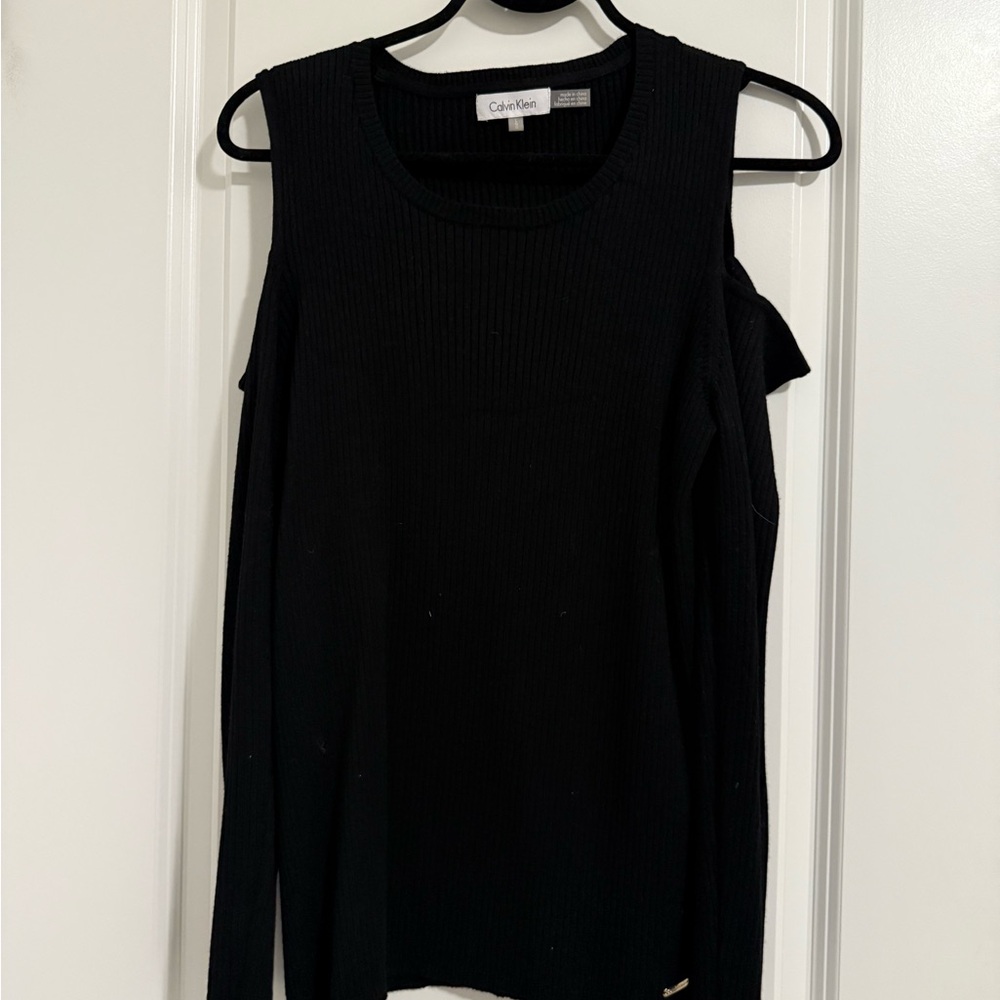 Calvin Klein Black Ribbed Sweater